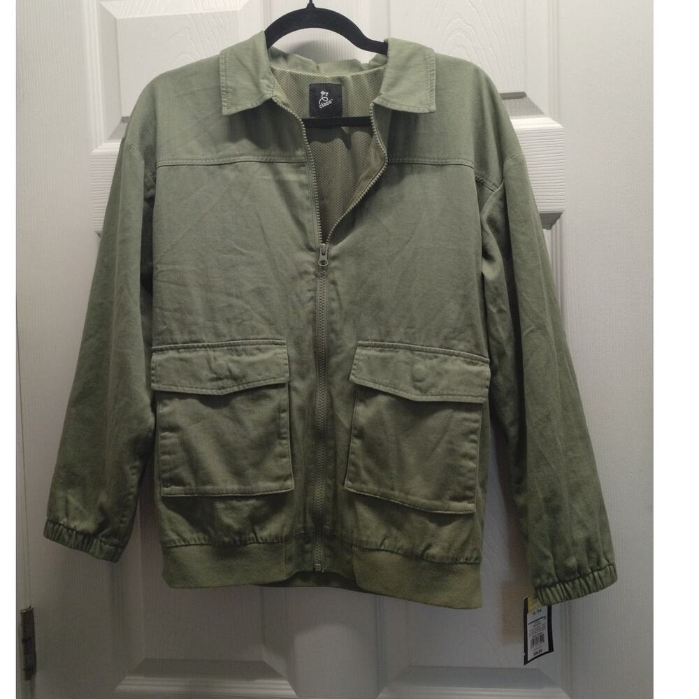 Art Class NWT Kids' Size XL Green Collared Zip-Up Jacket with Pockets *FLAW*
